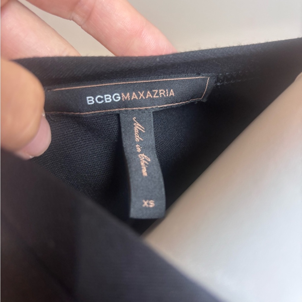 BCBGMaxAzria Black faux leather Short Sleeve Dress - Picture 4 of 5